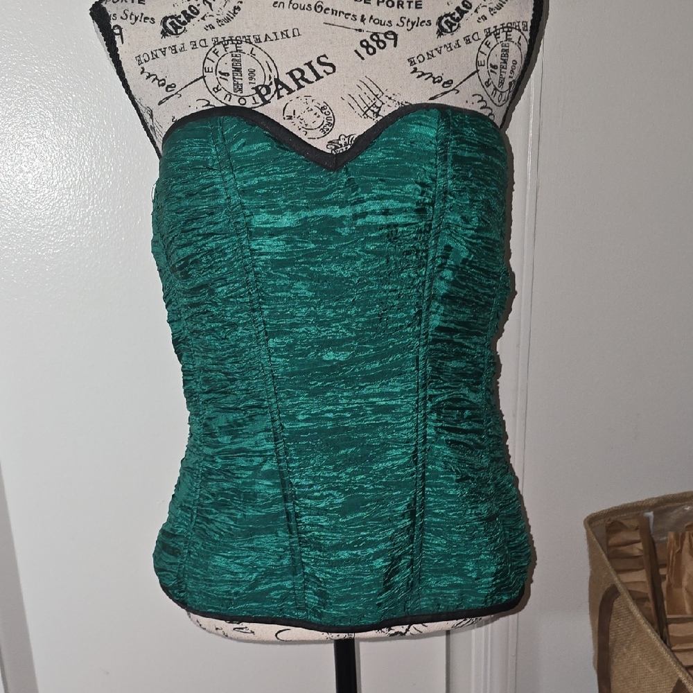 Emerald Green Strapless Top/Corset